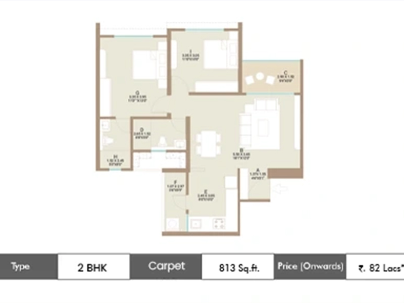 Floor plan of Kolte-Patil Qrious &mdash; photo gallery, images, brochure, amenities, cost sheet, price breakup, availability details, RERA number, RERA certificate, possession date, layout plan, logo, floor plan, master plan, and location map showcasing project highlights and features.
